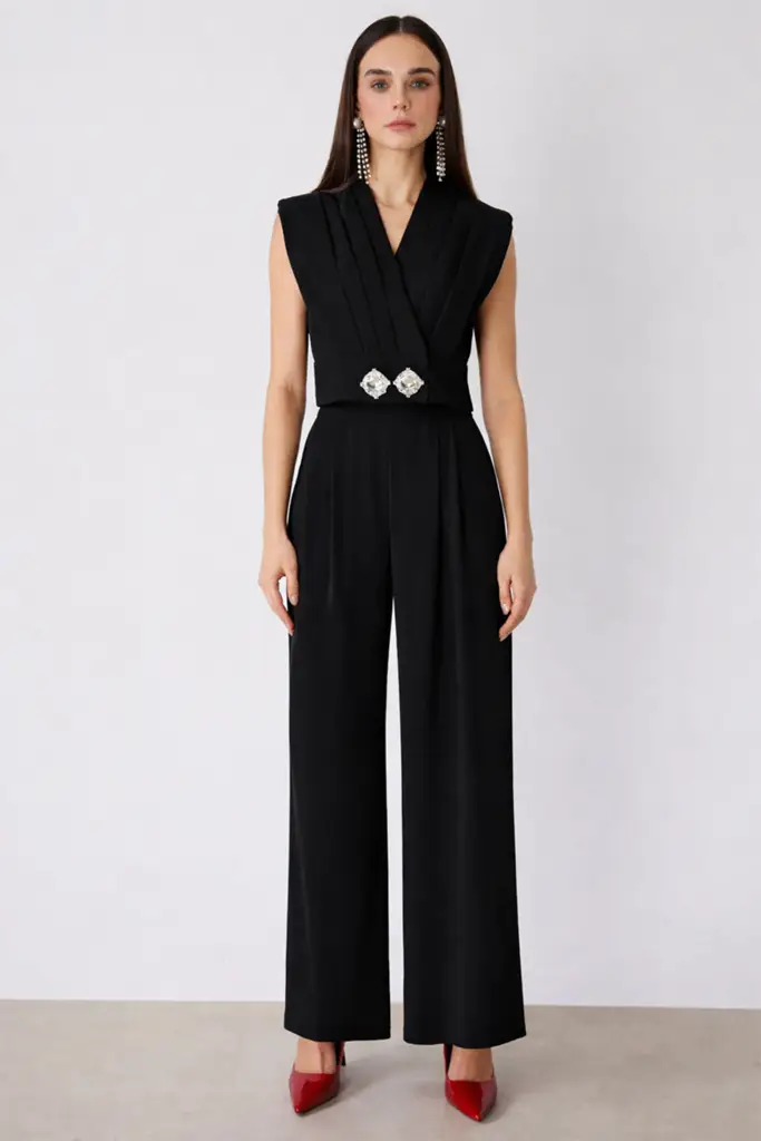 On Pileli Beli Lastikli Pantolon 70301