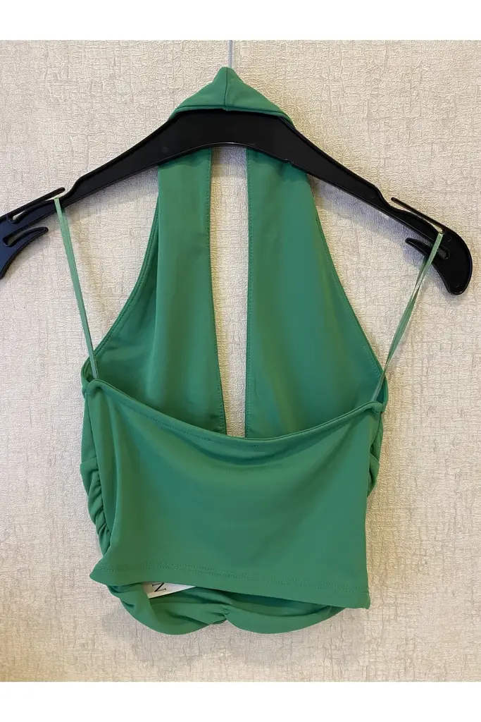 DİLVİN BÜZGÜ DETAYLI CROP TOP 20154