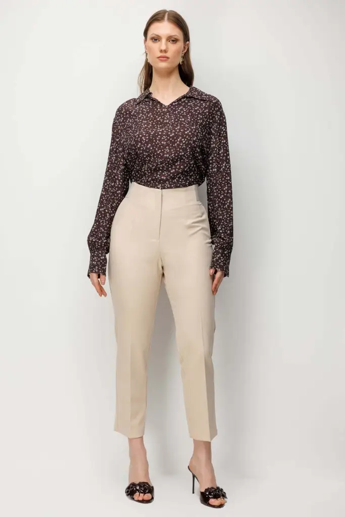 Ekol Beli Kalın Lastikli Dar Paça Pantolon 4168