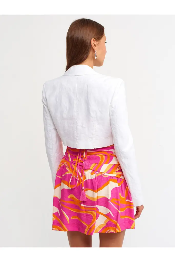 DİLVİN KETEN CROP CEKET 60316
