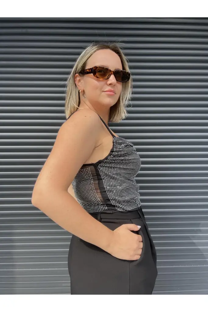 TAŞ BASKILI CROP TOP 20721