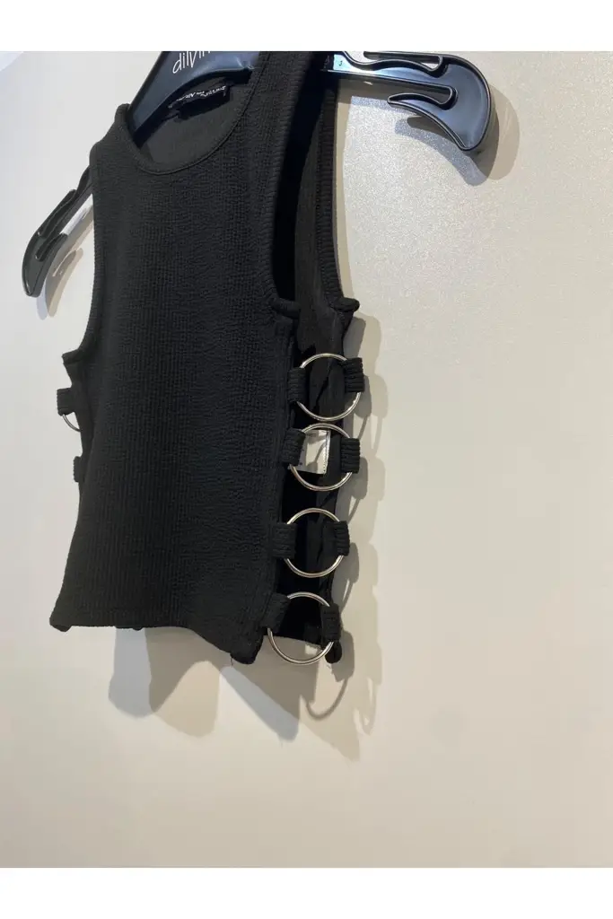 DİLVİN HALKA DETYALI CROP TOP 20109