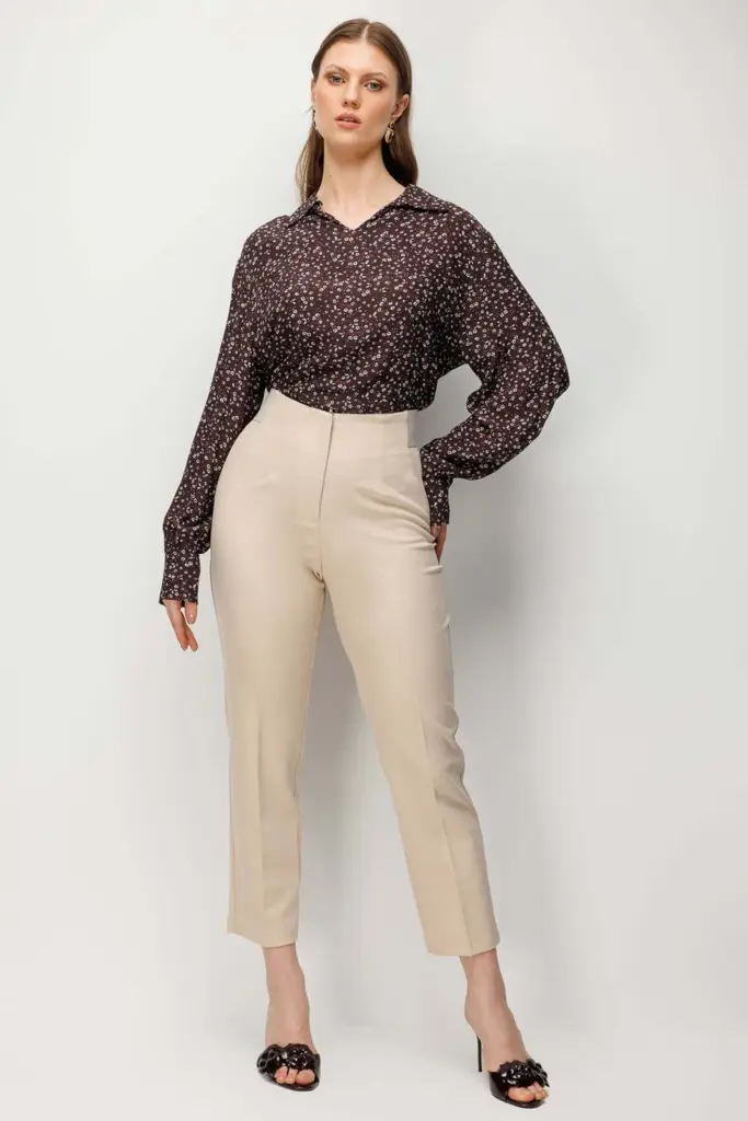 Ekol Beli Kalın Lastikli Dar Paça Pantolon 4168