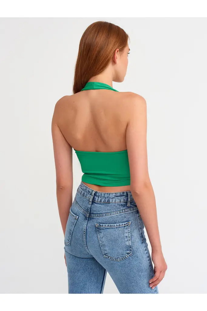 DİLVİN BÜZGÜ DETAYLI CROP TOP 20154